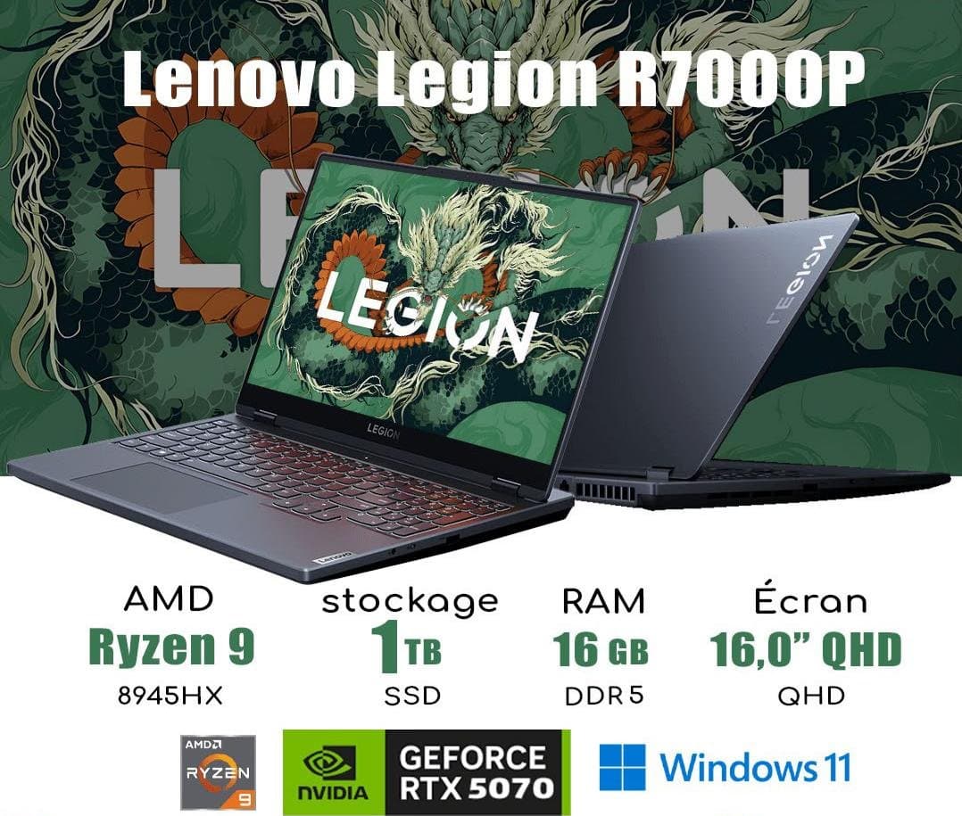 pc neuf LENOVO LEGION R7000P RYZEN 9 8945HX