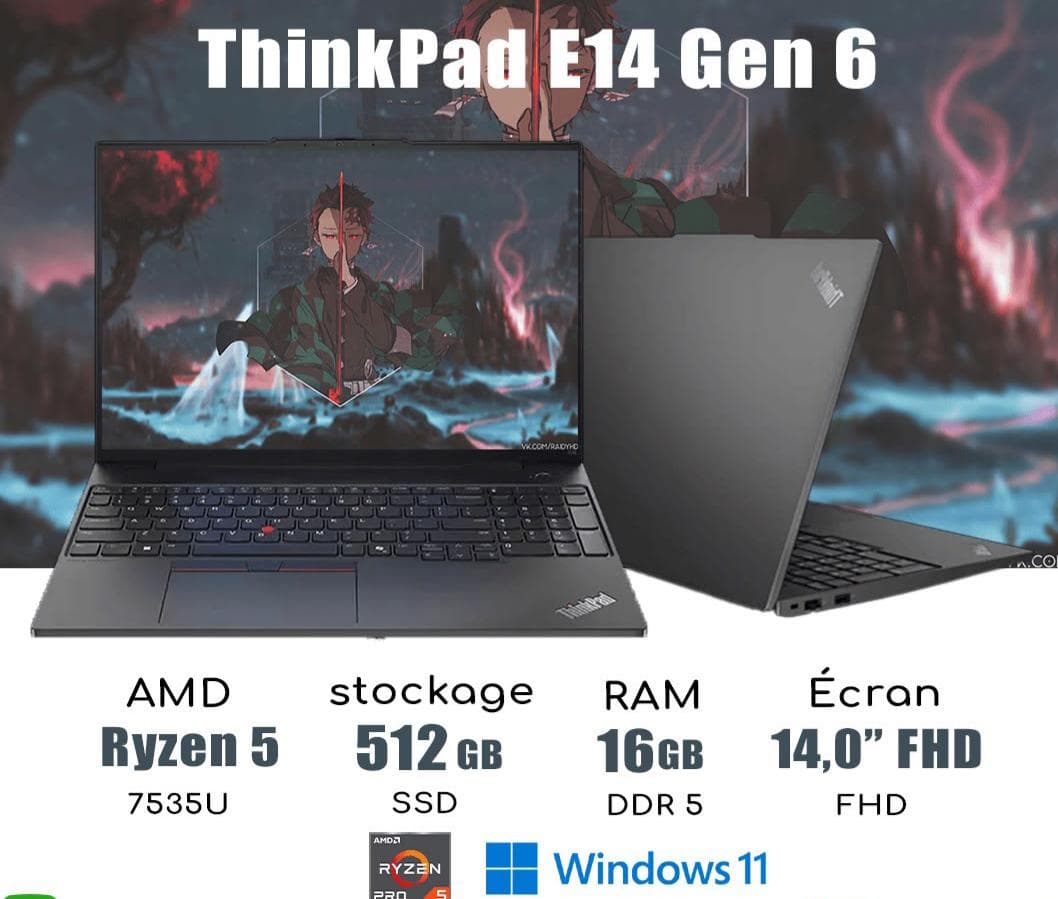 pc neuf THINKPAD E14 GEN 6 RYZEN 5 7535U