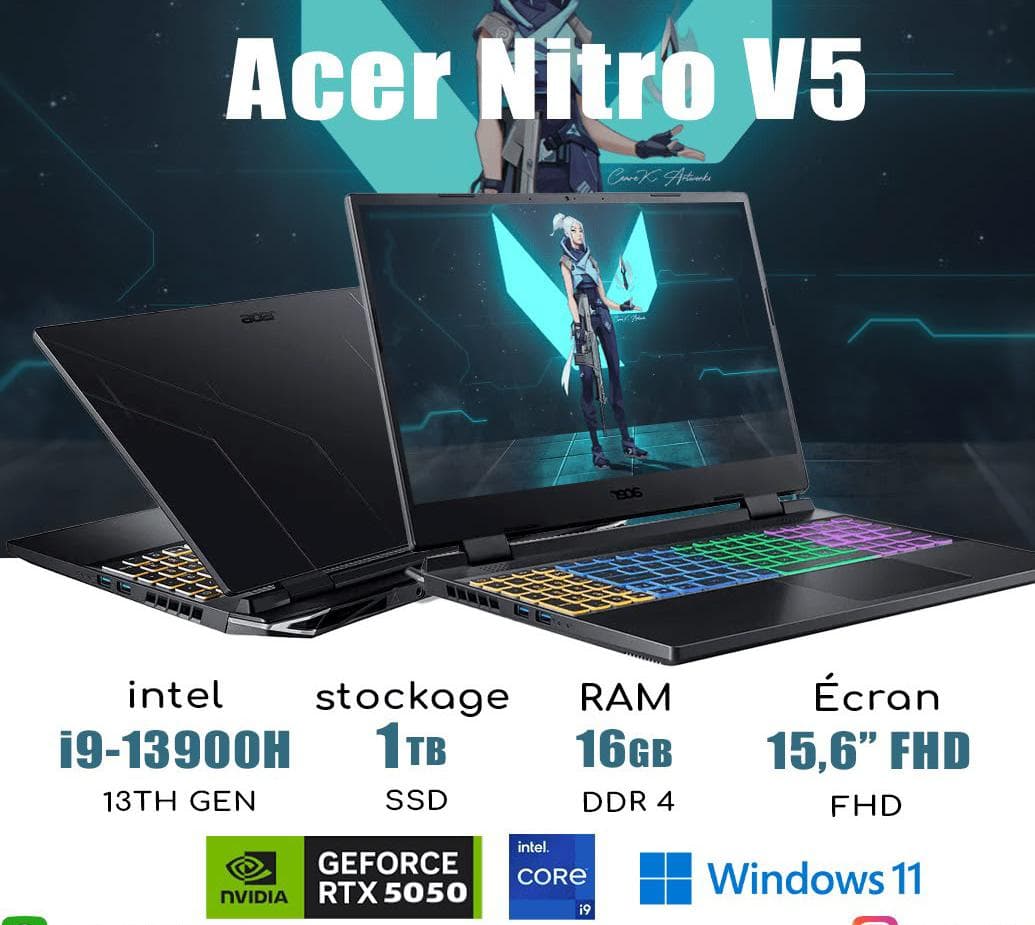 pc neuf ACER NITRO V5 i9 13TH RTX 5050