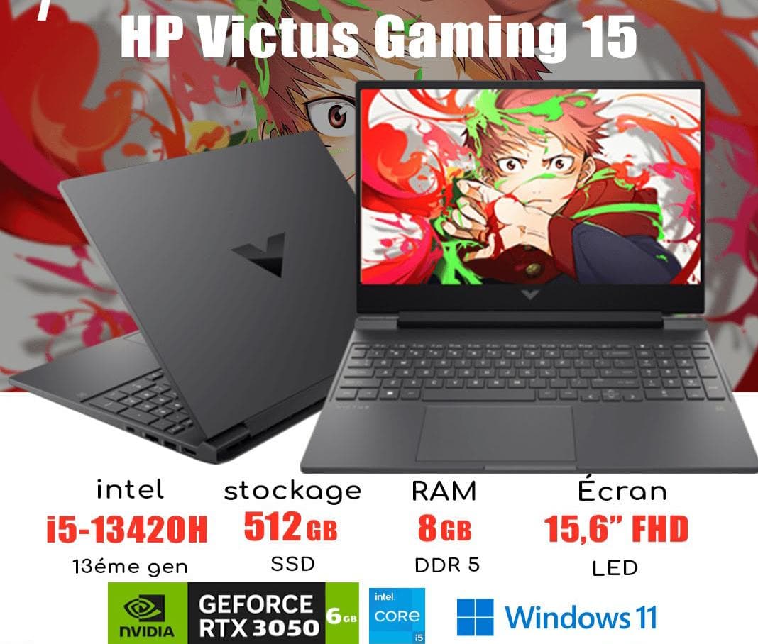 pc neuf HP VICTUS GAMING 15 i5 13TH GEN RTX 3050