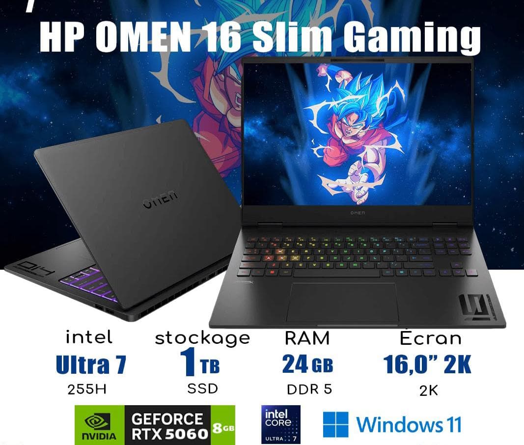 pc neuf HP OMEN 16 SLIM GAMING ULTRA 7 255H