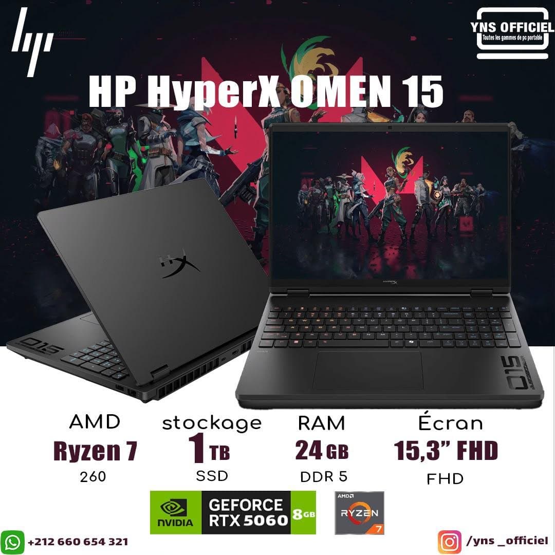 pc neuf HP HYPERX OMEN 15 RYZEN 7 RTX 5060
