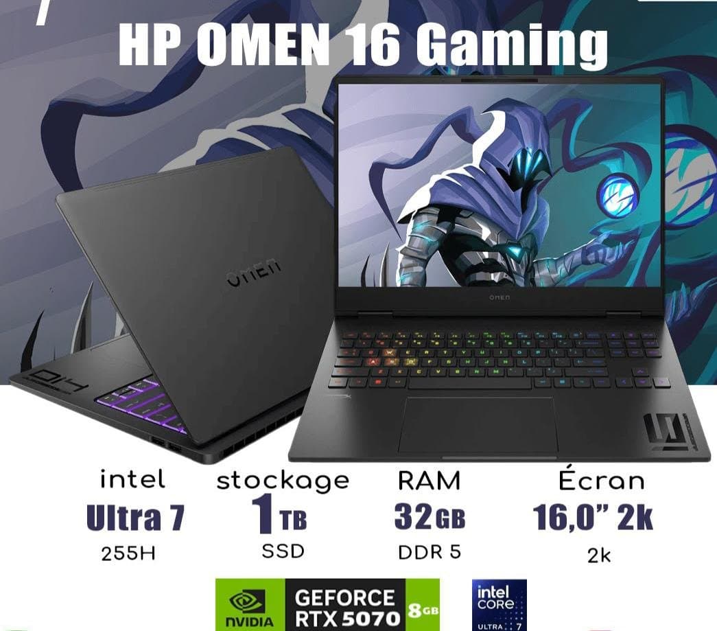 pc neuf HP OMEN 16 GAMINGB ULTRA  7 RTX 5070