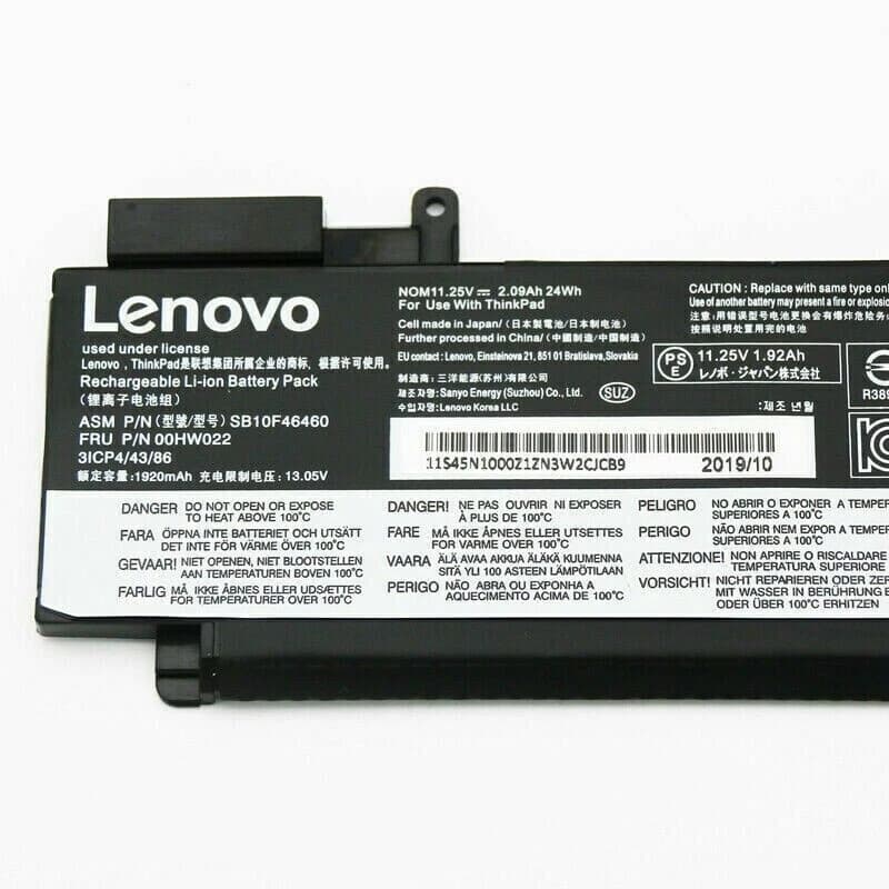 BATTERIE DE LENOVO THINKPAD T460S T470S 00HW022