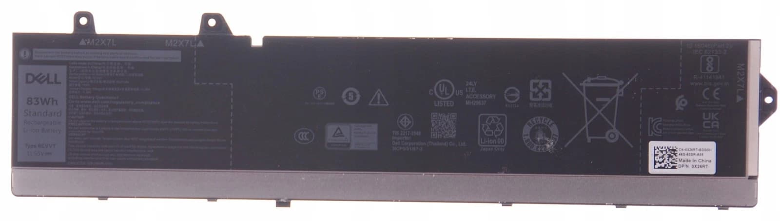 DELL Precision 7770, 7670, 7680, 7780 Battery Model: RCVVT